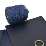Picture of Kit Round Cap with Round Lock, Blue with 300gr Silky Prada Cord Yarn, Blue-Silver