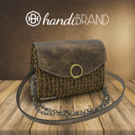 Picture of Kit Round Cap with Round Lock, Vintage Bronze with 300gr Silky Prada Cord Yarn, Brown-Gold
