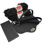 Picture of Kit Cover Royal, Vintage Black with Shoulder Strap and 600gr Hearts Cord Yarn, Black