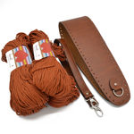 Picture of Kit Perimetrical Base, Exclusive 85cm, Tabac with 800gr Hearts Cord Yarn, Tabac