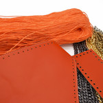 Picture of Kit Stella Veneta Orange with 500gr of Natural Straw Cord Yarn, Orange