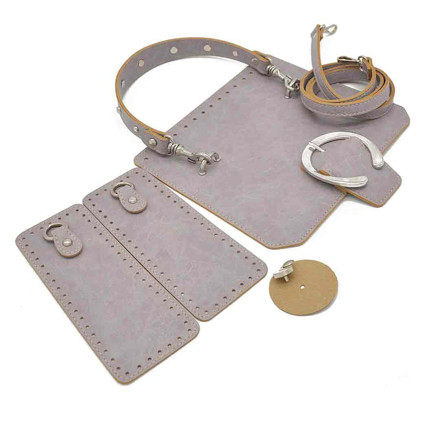 Picture of Set Cover Sundy 26cm ​with Handle, Side Panels and Shoulder Strap, Vintage Gray-Lilac
