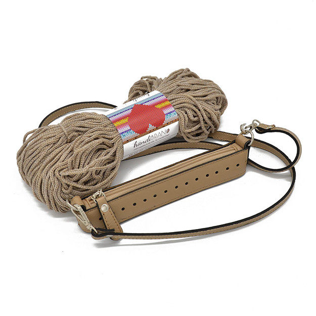 Εικόνα της Κιτ Zipper Full 20εκ, Μπεζ Πούρου με Νήμα Τσιλέ handibrand 200γρ Πούρου
