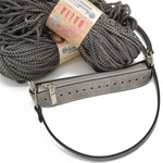 Εικόνα της Κιτ Zipper Full 20εκ, Vintage Silver με Νήμα Dalia 400γρ Γκρι-Λαδί (610)
