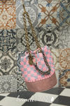 Picture of Kit Round Basket Base, Vintage Pink with Catenella Cord Yarn, Pink and Grey
