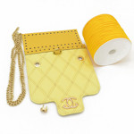 Picture of Kit Quilted Pale Yellow Bag with 500gr Catenella Cord Yarn, Yellow
