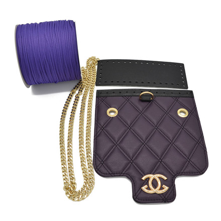 Picture of Kit Quilted Mauve Chanel with 500gr Catenella Cord Yarn, Mauve
