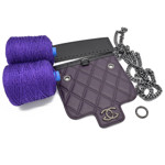 Picture of Kit Quilted Mauve Chanel with 600gr Silky Prada Cord Yarn, Mauve Glitter