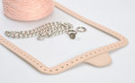 Picture of Kit Leather Frame, Pink Frame with Pink Big Cordino Cord Yarn