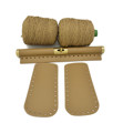 Picture of Kit Wooden Rod Elegant 30cm with Side Panels, Veneta Nude Cigar with 600gr Prada Cord Yarn, Beige Cigar