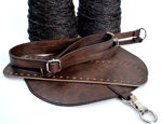 Picture of Kit Backpack, Eco Leather Accessories, Wood Brown with Big Cordino Cord Yarn, Winter Dark Brown