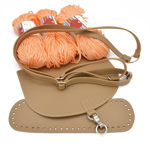 Picture of Kit Backpack, Beige Cigar with 800gr Handibrand's Hearts Cord Yarn