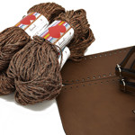Picture of Kit Backpack, Espresso Coffee with 800gr Handibrand's Hearts Cord Yarn, Multicolor Brown-Bronze