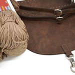 Picture of Kit Backpack, Wood Brown with 800gr Handibrand's Hearts Cord Yarn, Summer Beige-246