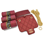 Picture of Kit Quilted Backpack Bordeaux with 600gr Metal Cord Yarn, Bordeaux