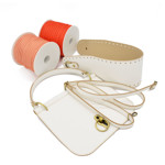Picture of Kit TIFFANY Cover with Handle, Perimetrical Base, Adjustable Strap, White & 500gr Catenella Cord Yarn
