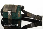 Picture of Kit Waist Bag Fever, Vintage Black with Side Panels and Adjustable Strap with 200gr Hearts Cord Yarn.