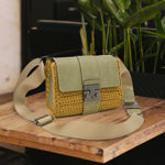 Picture of Kit Waist Bag Fever, Vintage Khaki with Side Panels and Adjustable Strap & 300gr Tripolino Cord Yarn, Beige
