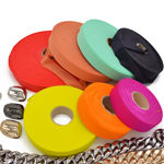 Picture of Kit Pochette with Asymmetric Lock and 500gr Lycra Ribbon Yarn. Choose Your Colors!