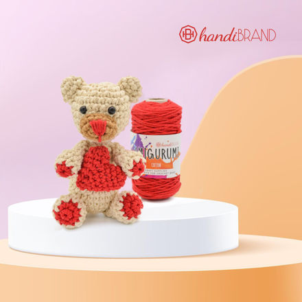 Picture of Kit Amigurumi Heart Teddy Bear. Choose Your Colors!