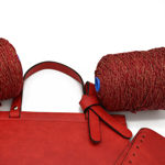 Picture of Kit Birdy Cover with Side Panels, Vintage Red with 600gr Silky Prada Cord Yarn, Iridescent Red