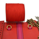 Picture of Kit MELLIA Cover, Colorful, 23cm, Red with Fuchsia, Metal Accessories and 500gr Catenella Cord Yarn, Red.