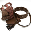 Picture of Kit SUGAR Pouch Bag, Espresso Coffee with 600gr Hearts Cord Yarn. Choose Your Cord Yarn Color!