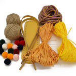 Picture of Kit Rope Bag with Jute and Raffia Cord Yarn. Choose Your Set Color!