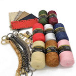 Picture of Kit Mini Pouch with Metal Handle and Metal Cord Yarn. Choose Your Colors!