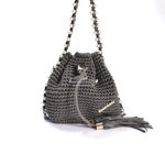 Picture of Kit Pearl Pouch Bag with Tripolino Cord Yarn and Metal Pearl Chain. Choose Your Color!