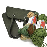 Picture of Kit Bowling Bag with Tunisian Knit and 800gr Eco Rayon Cord Yarn. Choose Your Color!