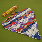 Picture of Kit 2 Hippy Chic Cotton Hair Bandana with Ergonomic Crochet Hook. Choose Your Color!
