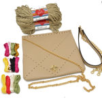 Picture of Kit GOLDY Bag Cover, Light Cigar with 400gr Eco Hearts Cord Yarn, Light Cigar (Code:005)