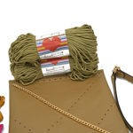 Picture of Kit GOLDY Bag Cover, Nude Cigar with 400gr Eco Hearts Cord Yarn, Nude Pistacchio (Code:011)