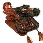 Picture of Kit Backpack Berry Corsetto, Chanel Tabac with 800gr Handibrands Hearts Cord Yarn. Choose Your Cord Yarn Color!