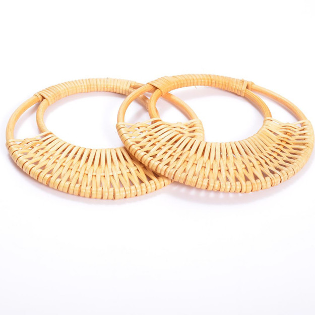 Picture of Bamboo Handle, Woven, 20cm, Pair, Medium