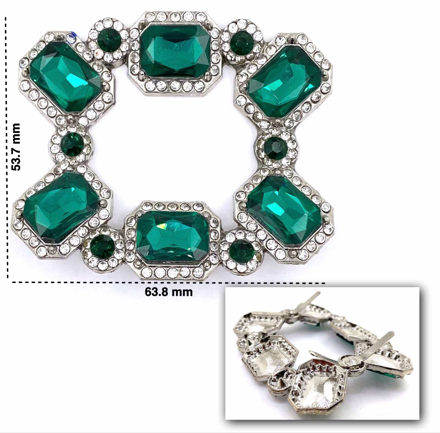 Picture of Strass Label Green Stones 6cm