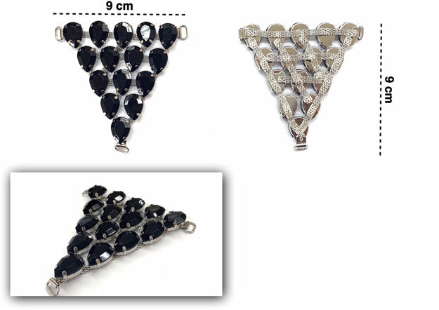 Picture of Strass Τriangle Black Stones 9cm
