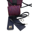 Εικόνα της Κιτ Bag Irilena,Νήμα Candy Κόκκινο-Μπλε με Μπλε Αξεσουάρ