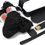Picture of Kit Doctor with Base Plate, Vintage Black with 600gr Hearts Cord Yarn, Black