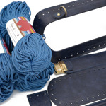 Picture of Kit Doctor with Base Plate, Vintage Blue with 600gr Hearts Cord Yarn, Denim Blue 216