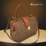 Picture of Kit Doctor with Base Plate, Wood Brown with 600gr Hearts Cord Yarn, Multicolor Biege