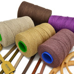 Picture of Kit Bamboo Seashell Crochet Bag with Fibra Cord Yarn. Complimentary Handibrand Keyholder!