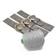 Picture of Kit Belty Belt Band with Holes and Metal Buckle, Vintage Silver with 300gr Silky Prada Cord Yarn, Silver