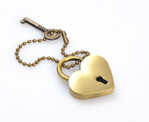 Εικόνα της Λουκέτο Καρδιά με Κλειδάκι και Αλυσιδάκι