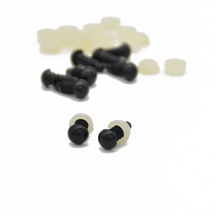 Picture of Amigurumi Small Silicone Eyes, 10mm, Black