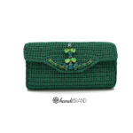 Picture of Kit Envelope Bag with Precious Stones & 300gr Silky Cord Yarn. Choose Your Color!