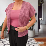 Picture of Kit Metallic Thread Top/Cardigan. Choose Your Color!