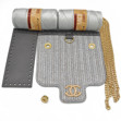 Picture of Kit Quilted Straw Gray Bag with 400gr Midi Cord Yarn, Gray