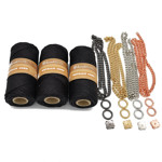 Εικόνα της Κιτ Αχιβάδα Glam Metallic Τσαντάκι με 600γρ Νήμα Metallic Cord. Επιλέξτε Χρώμα!